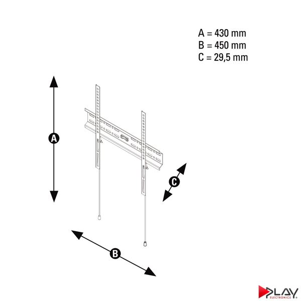 THOMSON WAB056 132033 držiak TV 65" FIX 1*, čierny