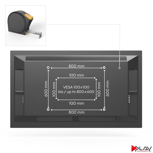 HAMA 220817 držiak TV 100" FIX 3*, čierny