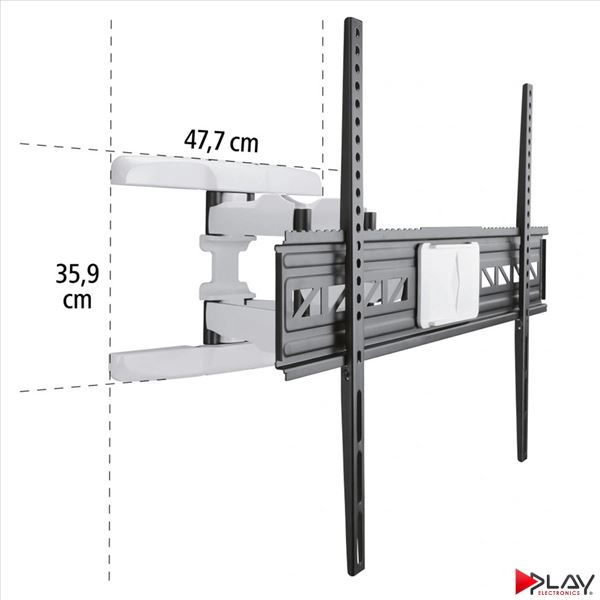 HAMA 220838 držiak TV 90" pohyblivý, dvojité ramená 5*, čierna/biela