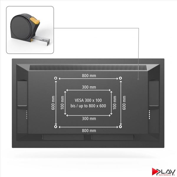 HAMA 220838 držiak TV 90" pohyblivý, dvojité ramená 5*, čierna/biela