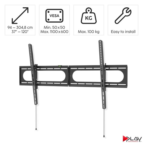 HAMA 220844 držiak TV 120" naklápací 3*, čierny
