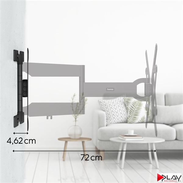 HAMA 220853 držiak TV 65" pohyblivý 5*, čierny