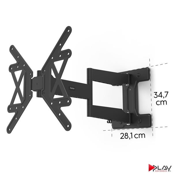 HAMA 220853 držiak TV 65" pohyblivý 5*, čierny