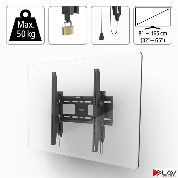 HAMA 220859 držiak TV 65" naklápací 3*, čierny