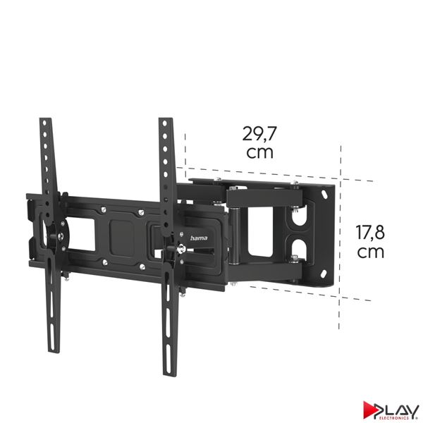 HAMA 220897 držiak TV 65" pohyblivý, dvojité ramená 1*, čierny