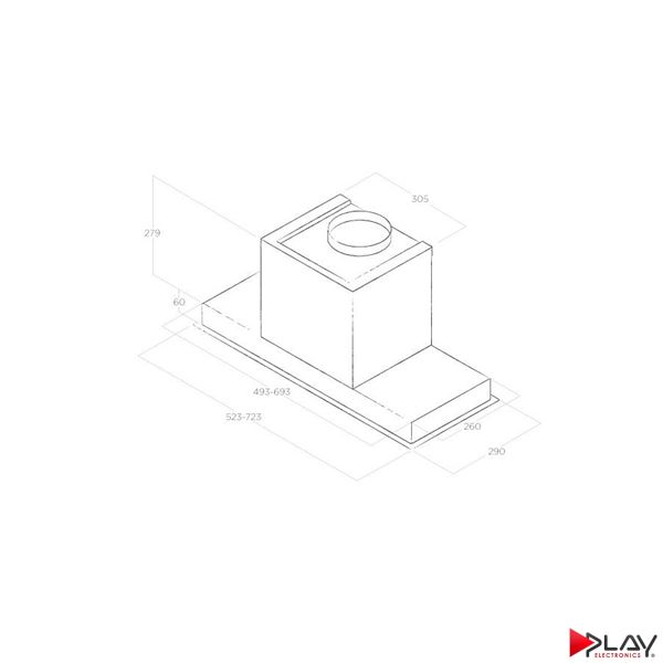 Elica HIDDEN 2.0 IXGL/A/52