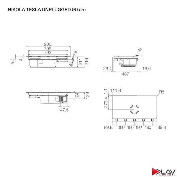 Elica NIKOLATESLA UNPLUGGED EVO BL/A/90