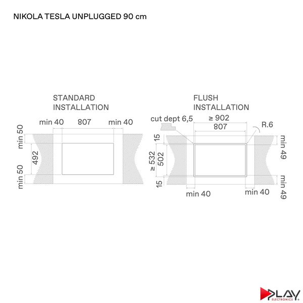 Elica NIKOLATESLA UNPLUGGED EVO BL/A/90